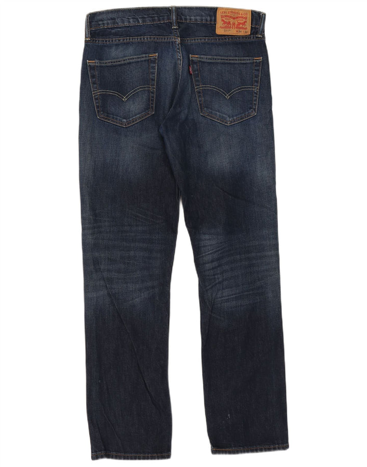 Calça jeans feminina Levi's 511 Slim W34 L32 azul algodão