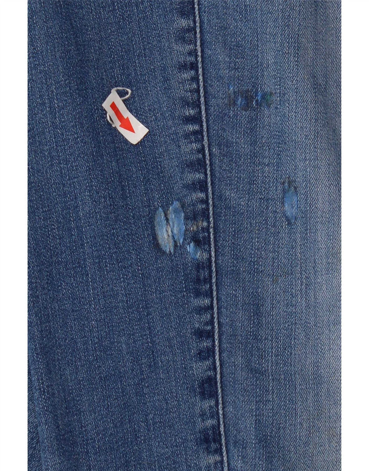Lee Womens Marion Straight Jeans W30 L31 Azul Algodão