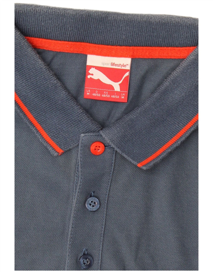 Camisa polo masculina PUMA azul médio