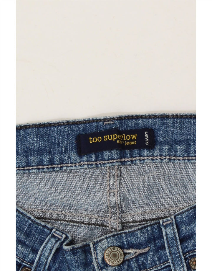 LEVI'S Womens 524 Crop Super Low Straight Jeans W30 L26 Blue Cotton Vintage Levi's and Second-Hand Levi's from Messina Hembry 