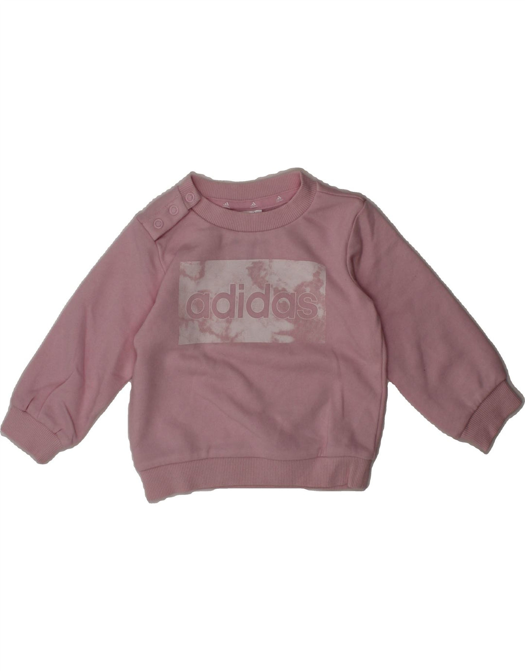 ADIDAS Baby Girls Graphic Sweatshirt Jumper 3-6 Months Pink Cotton Vintage Adidas and Second-Hand Adidas from Messina Hembry 