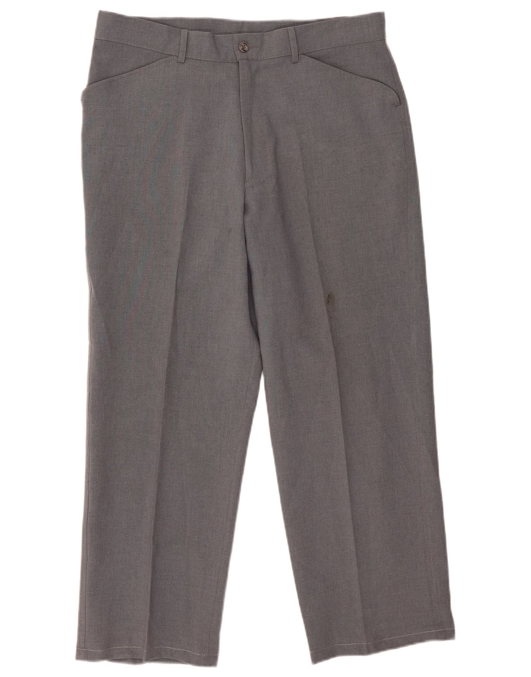 Calça casual reta masculina Farah W34 L27 poliéster cinza