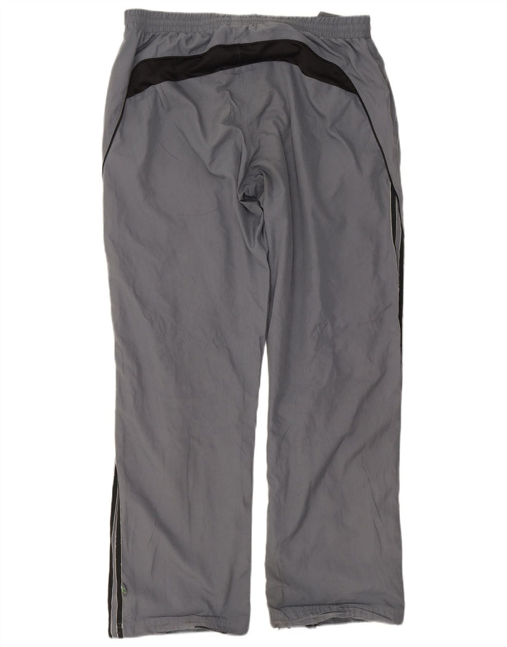 Calça de treino masculina Adidas Climalite grande cinza colorblock poliéster