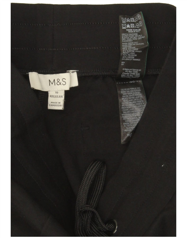 Calça de treino feminina MARKS & SPENCER Reino Unido 10 pequeno bloco colorido preto