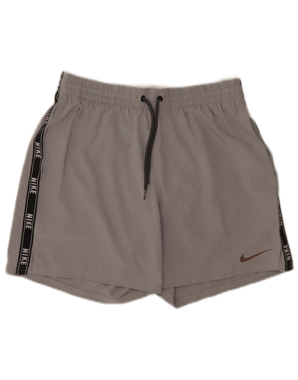 Shorts esportivos gráficos masculinos Nike médio cinza colorblock poliéster