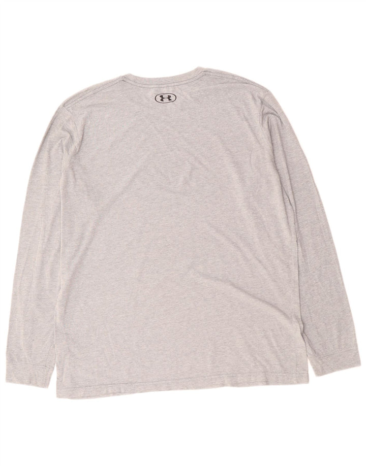 UNDER ARMOUR Masculino Heat Gear Top manga comprida grande algodão cinza