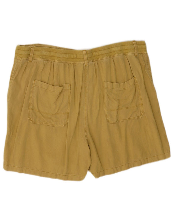 Shorts feminino Marks & Spencer Reino Unido 16 grande W34 linho cáqui