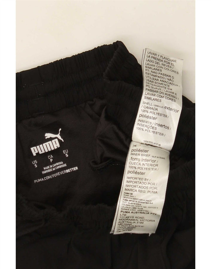 Shorts esportivos femininos Puma UK 10 pequeno poliéster preto