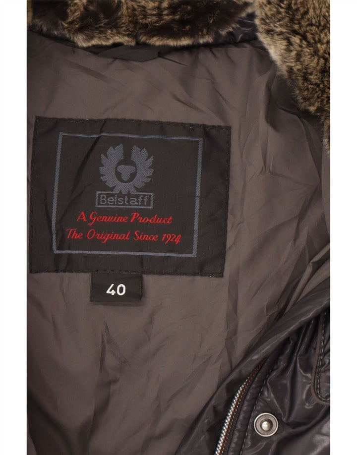 Jaqueta acolchoada feminina BELSTAFF EU 40 pequena cinza nylon