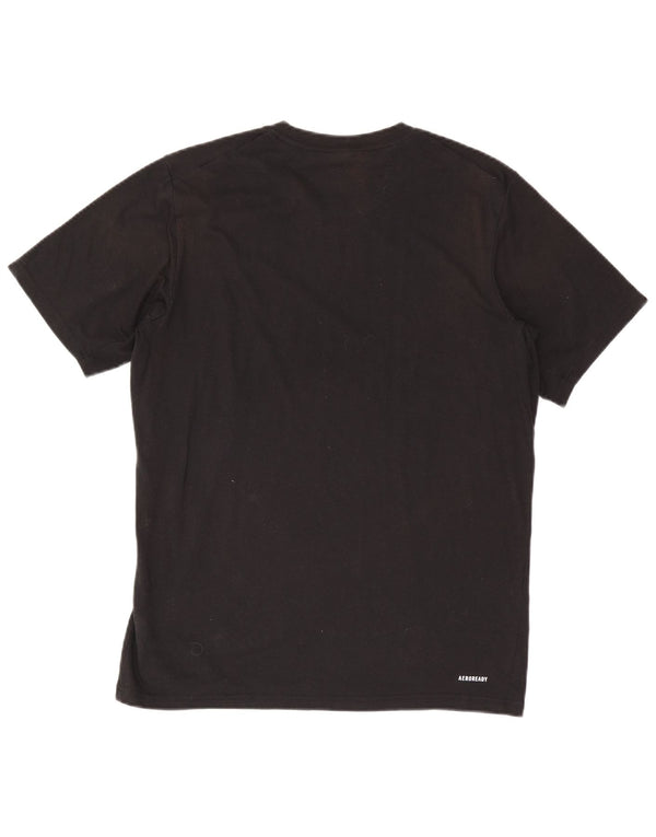Adidas Mens Aeroready Camiseta Top Grande Poliéster Preto