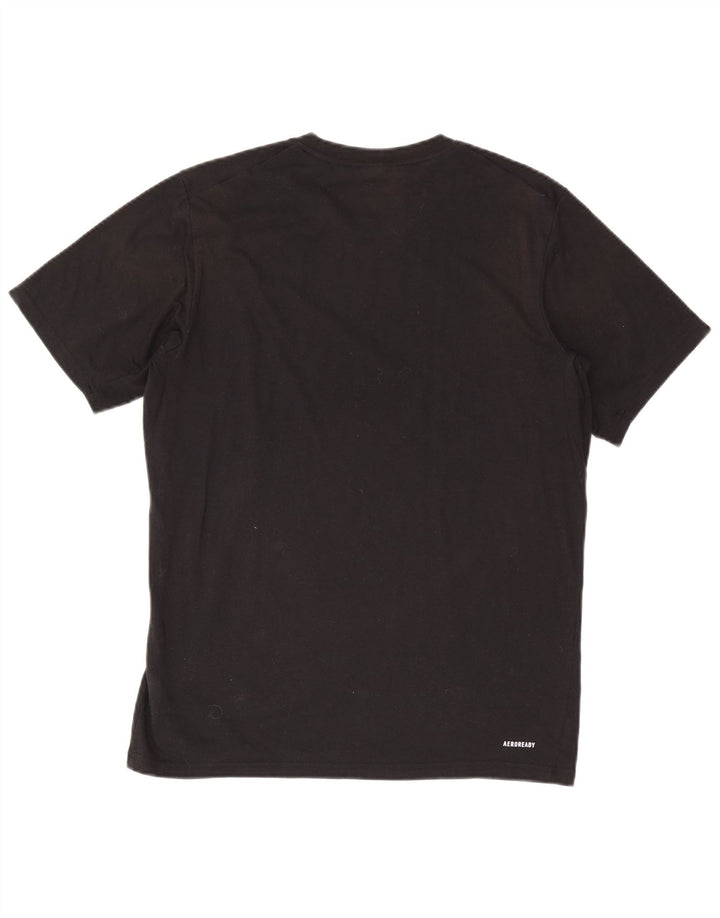 Adidas Mens Aeroready Camiseta Top Grande Poliéster Preto