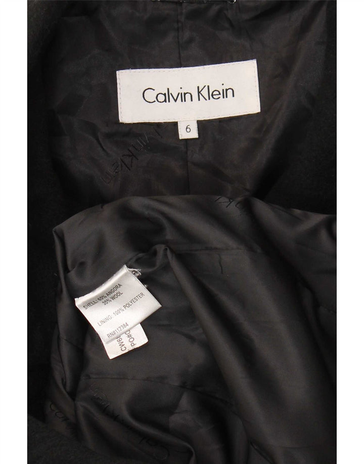 Sobretudo feminino Calvin Klein US 6 médio preto angorá