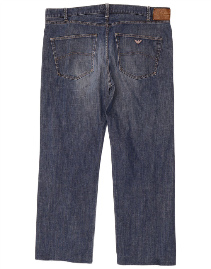 ARMANI Jeans reto masculino W38 L30 algodão azul