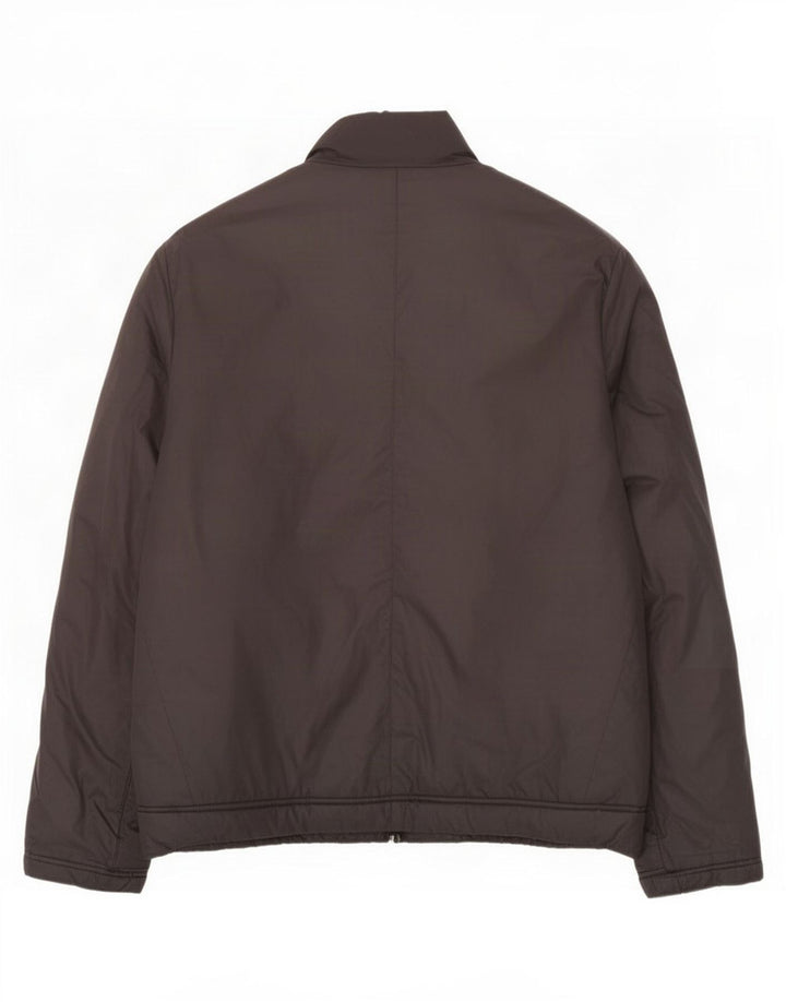Jaqueta acolchoada masculina Adidas UK 38 poliéster preto médio
