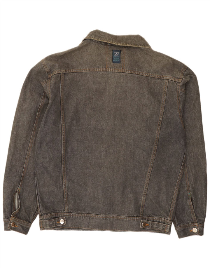 Jaqueta jeans masculina vintage UK 40 algodão cinza grande