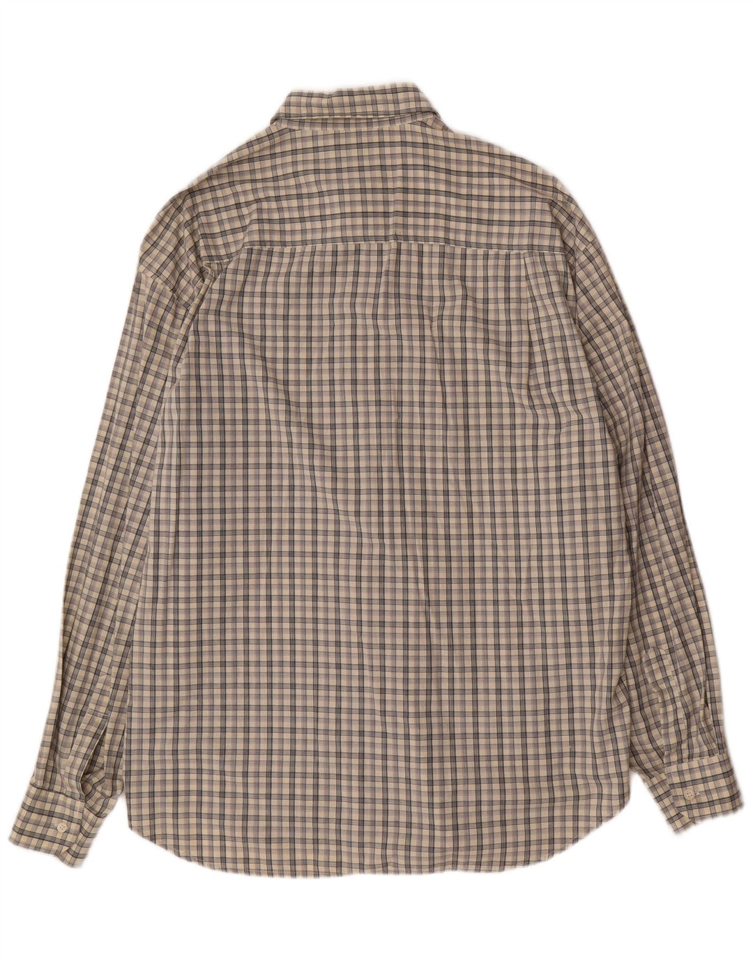 Camisa masculina TRUSSARDI JEANS Ittierre XL cinza xadrez algodão
