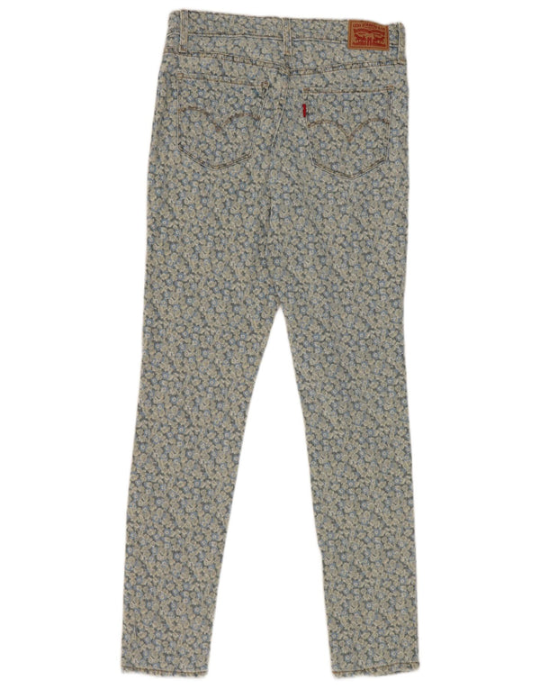 Calça jeans feminina Levi's 311 Shaping Skinny W27 L30 azul floral algodão