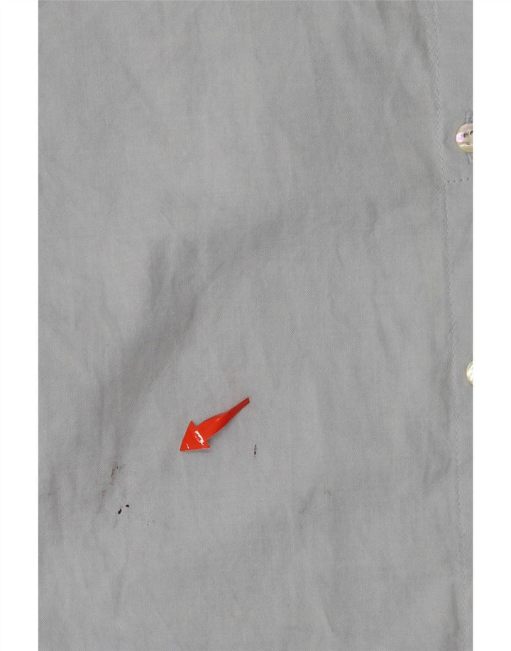 Camisa feminina LEVI'S UK 14 algodão azul médio