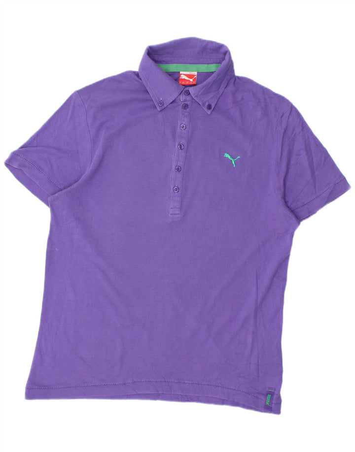 Camisa polo masculina Puma médio roxo algodão