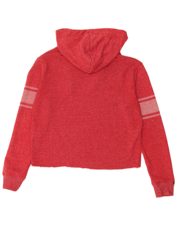 Superdry Womens Osaka Graphic Oversized Hoodie Jumper Reino Unido 10 Pequeno Vermelho