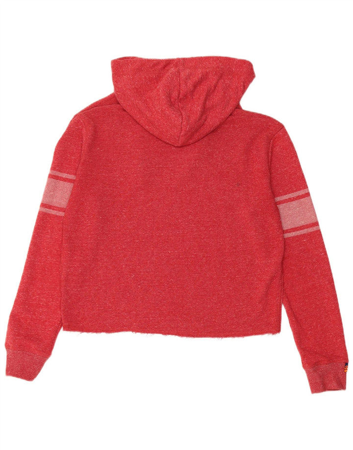Superdry Womens Osaka Graphic Oversized Hoodie Jumper Reino Unido 10 Pequeno Vermelho