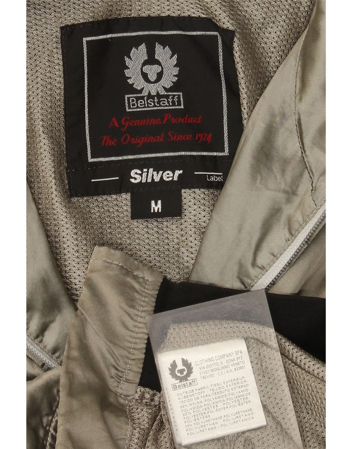 Jaqueta bomber feminina Belstaff UK 14 cinza médio colorblock nylon
