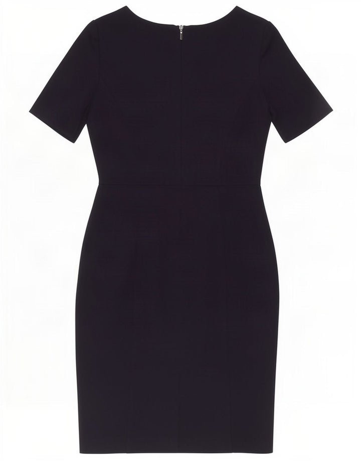 Vestido bainha feminino Marks & Spencer Reino Unido 8 pequeno poliéster azul marinho