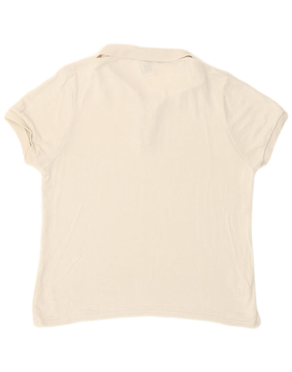 Camisa polo feminina Zara Reino Unido 12 médio bege
