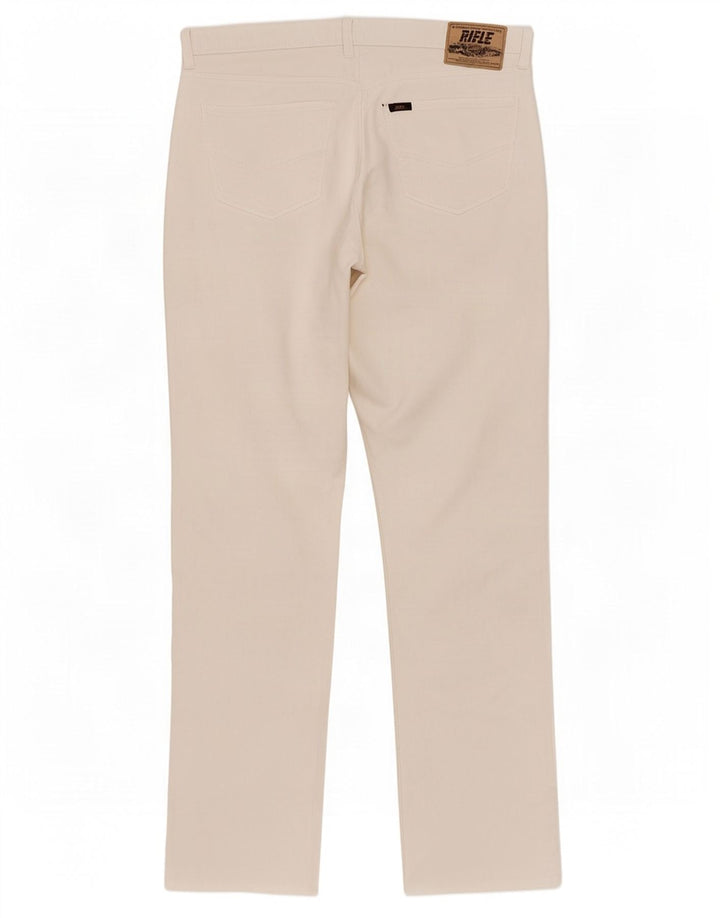 Rifle Masculino Jeans Reto W34 L32 Algodão Branco