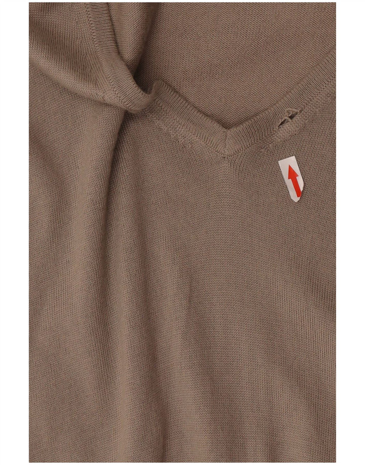 Suéter masculino Marks & Spencer Autograph com decote em V XL lã bege