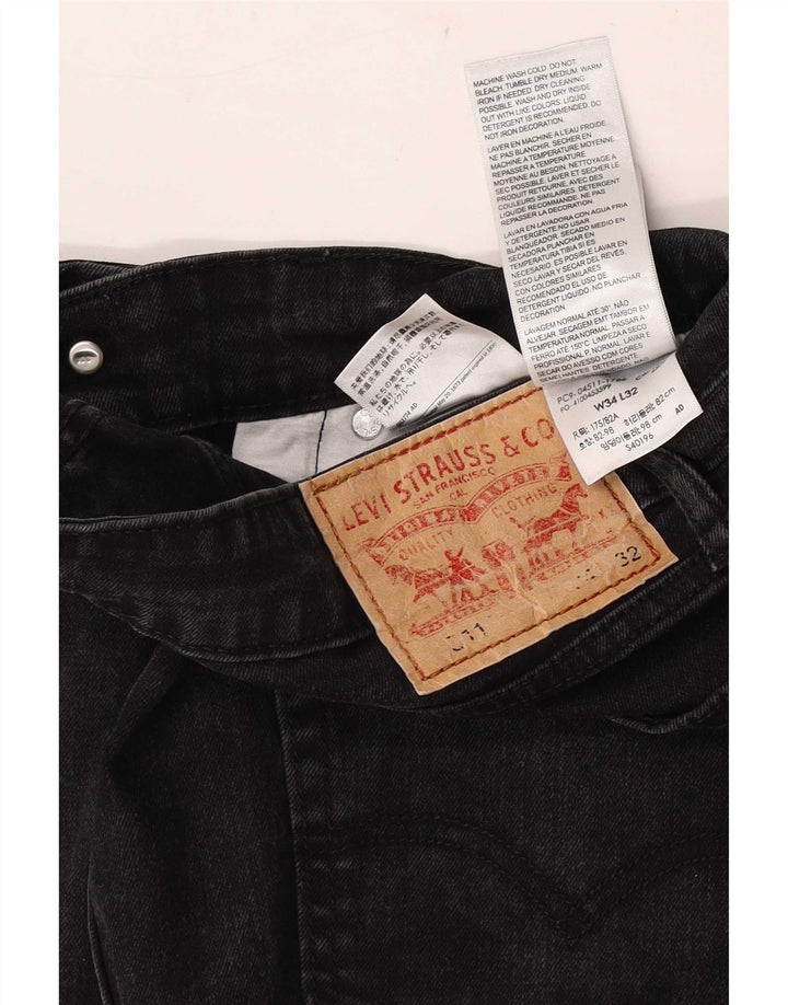 Levi's Masculino 511 Slim Jeans W34 L32 Algodão Preto