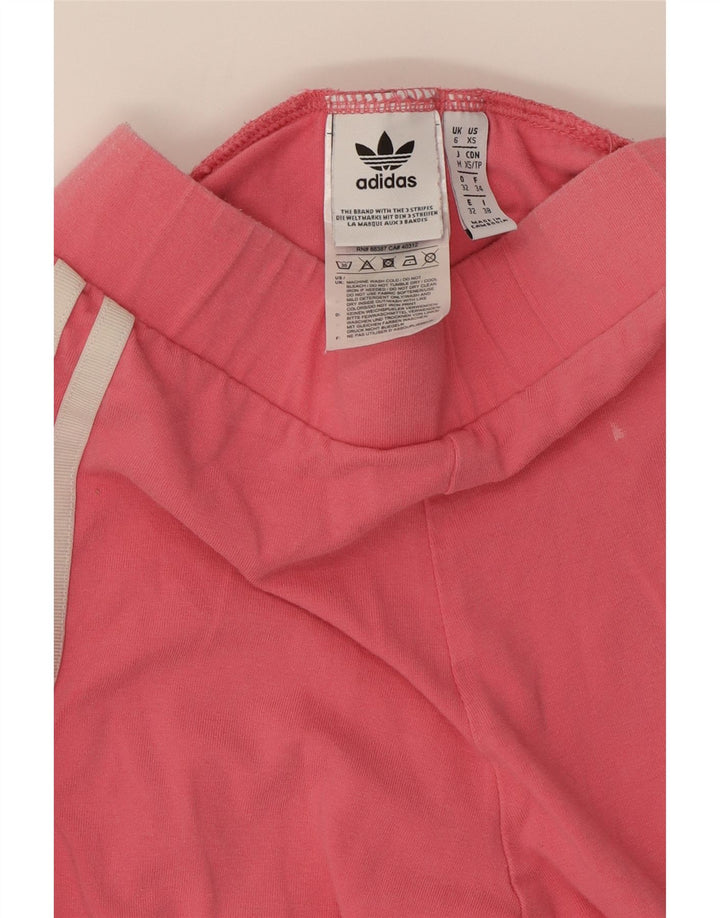 ADIDAS Womens Leggings UK 6 XS Pink Cotton Vintage Adidas and Second-Hand Adidas from Messina Hembry 