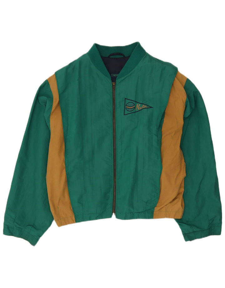 Jaqueta bomber masculina NEWTON UK 42 XL verde algodão colorblock