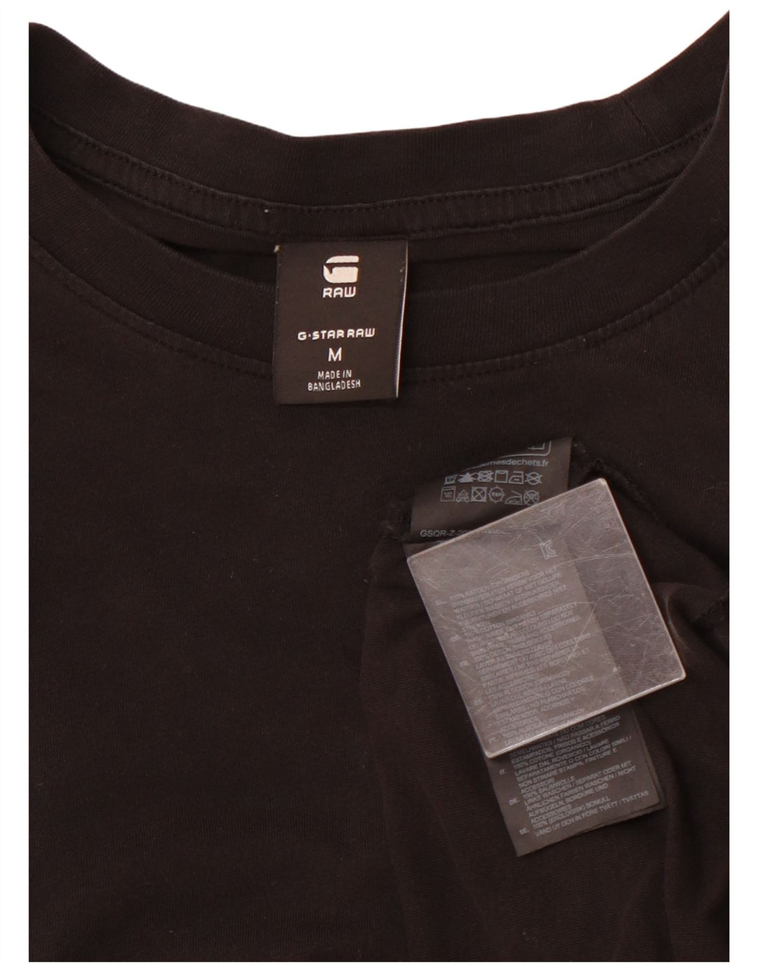 Camiseta masculina G-STAR Top médio algodão preto
