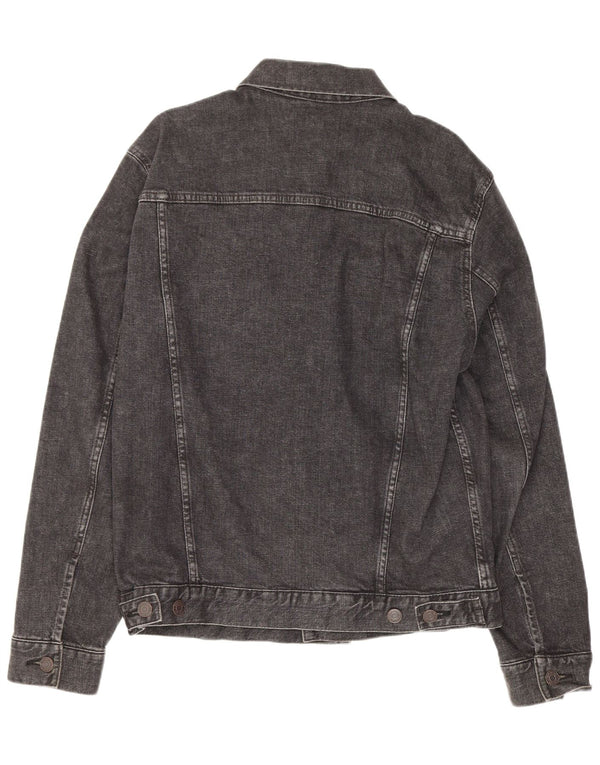 Jaqueta jeans masculina Gap UK 34 XS algodão cinza
