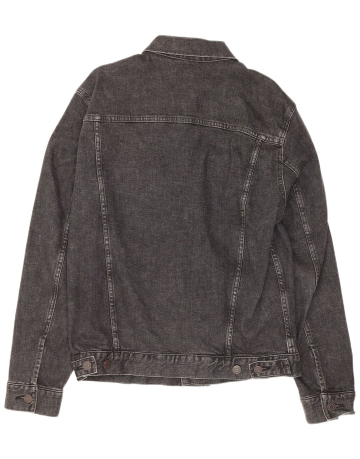 Jaqueta jeans masculina Gap UK 34 XS algodão cinza