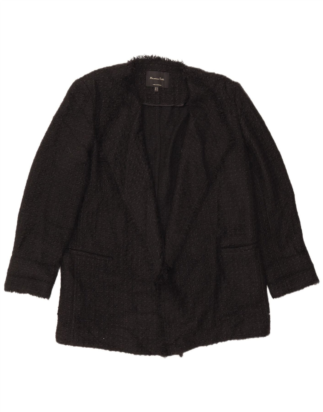Jaqueta Blazer Feminina Massimo Dutti UE 42 Grande Acrílico Preto