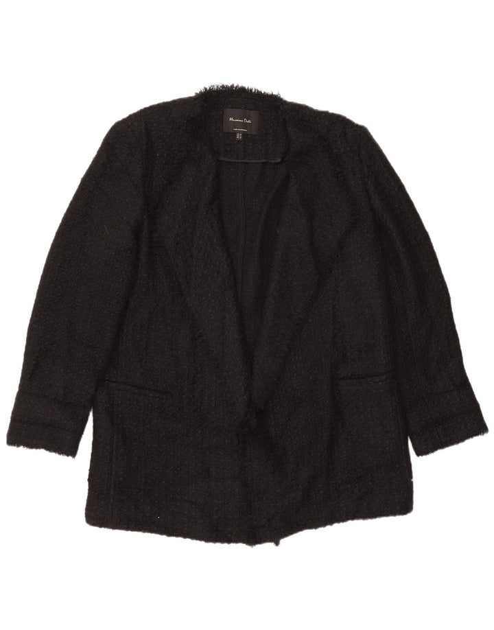 Jaqueta Blazer Feminina Massimo Dutti UE 42 Grande Acrílico Preto