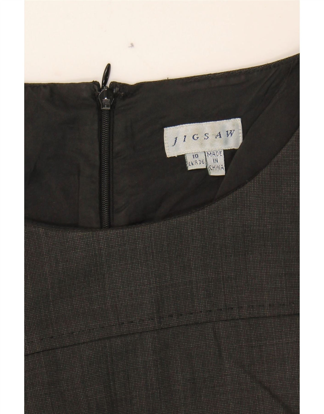 JIGSAW Womens Sleeveless Sheath Dress US 10 Large Grey Wool Vintage Jigsaw and Second-Hand Jigsaw from Messina Hembry 