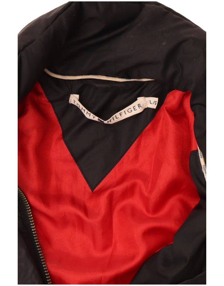 Jaqueta acolchoada feminina Tommy Hilfiger Reino Unido 16 grande poliéster preto