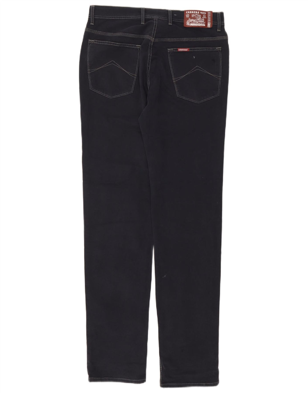 Carrera Mens Straight Jeans IT 48 Médio W33 L34 Azul Marinho Algodão