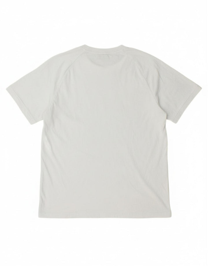 ADIDAS Mens Graphic T-Shirt Top Grande Algodão Branco