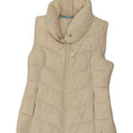 JOULES Womens Padded Gilet UK 12 Medium Off White Polyester Vintage Joules and Second-Hand Joules from Messina Hembry 