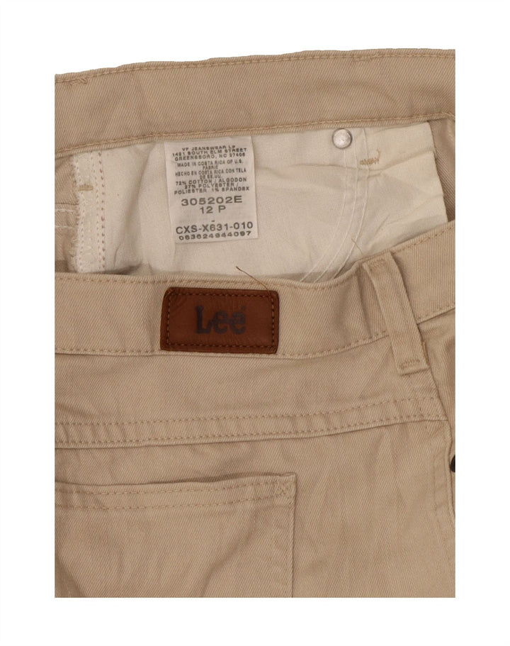 LEE Womens Straight Casual Trousers US 12 Large W31 L29 Beige Cotton Vintage Lee and Second-Hand Lee from Messina Hembry 