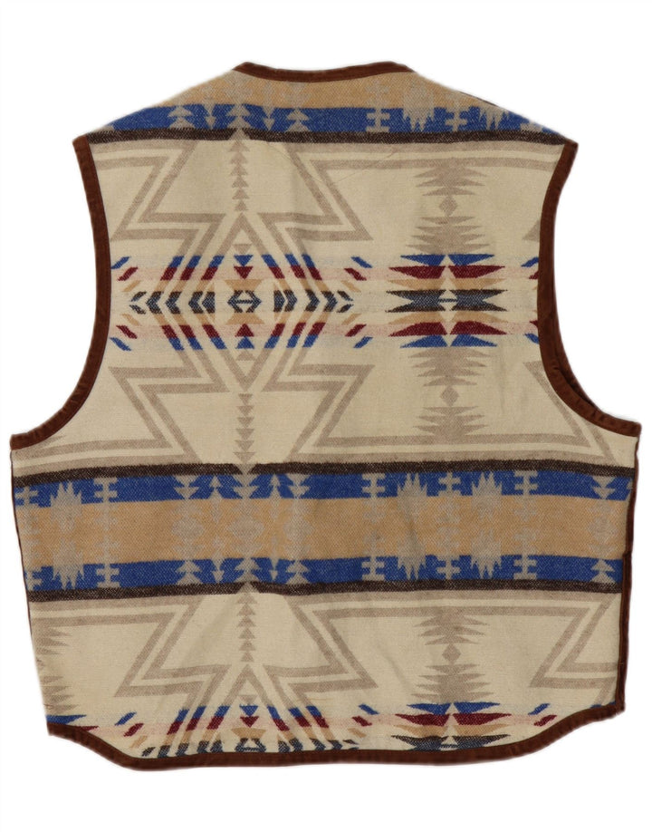 Colete masculino MULTIBLU UK 40 grande bege Fair Isle