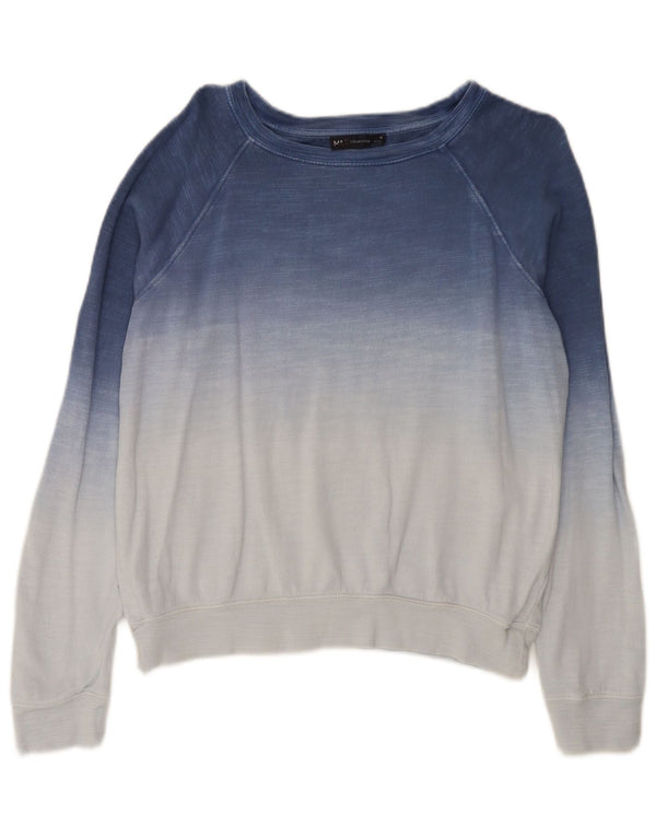 Suéter feminino Marks & Spencer UK 10 pequeno bloco colorido azul