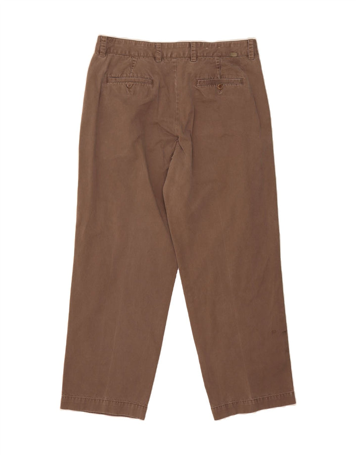 IZOD Mens Straight Chino Trousers W38 L32 Brown Cotton Vintage Izod and Second-Hand Izod from Messina Hembry 