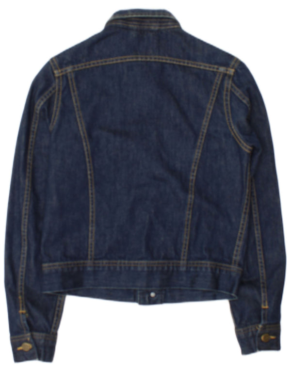 Jaqueta jeans feminina Lee UK 10 algodão azul marinho pequeno
