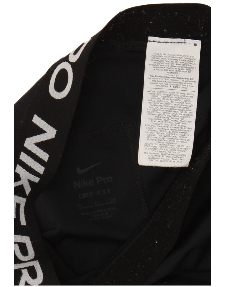 Leggings Nike Dri Fit Crop Graphic UK 8 Pequeno Poliéster Preto