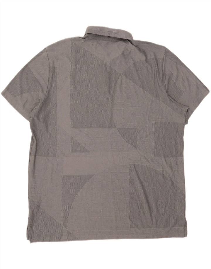 Camisa polo masculina Adidas Loose Fit 2XL poliéster geométrico cinza